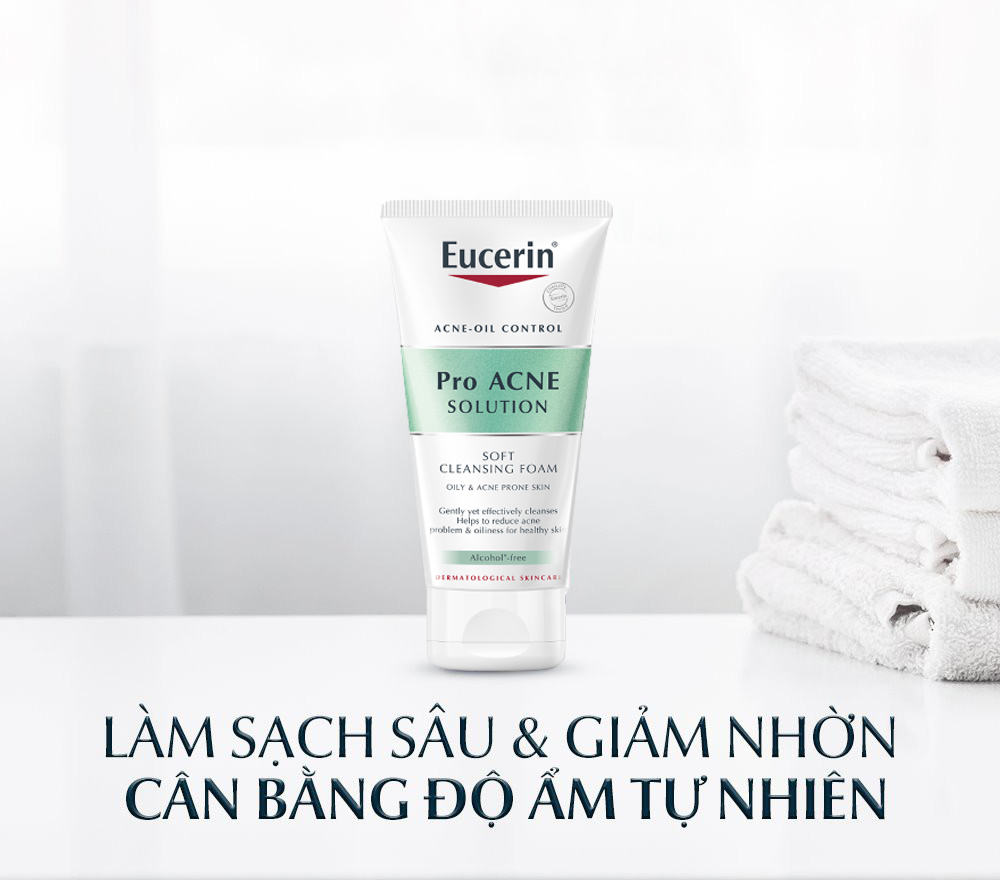 Sữa Rửa Mặt Eucerin Dạng Bọt Sạch Sâu Cho Da Nhờn 150g