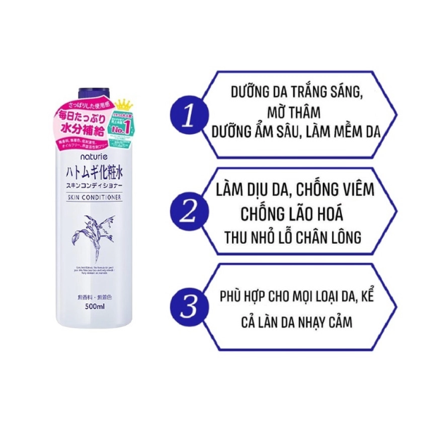 Lotion Hatomugi Dưỡng Ẩm Và Làm Sáng Da 500ml Reihaku Hatomugi Lotion