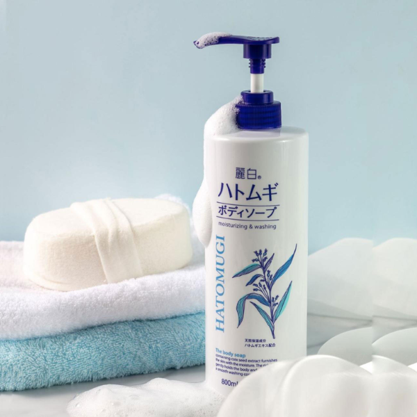 Sữa Tắm Dưỡng Ẩm Trắng Da Reihaku Hatomugi 800ml