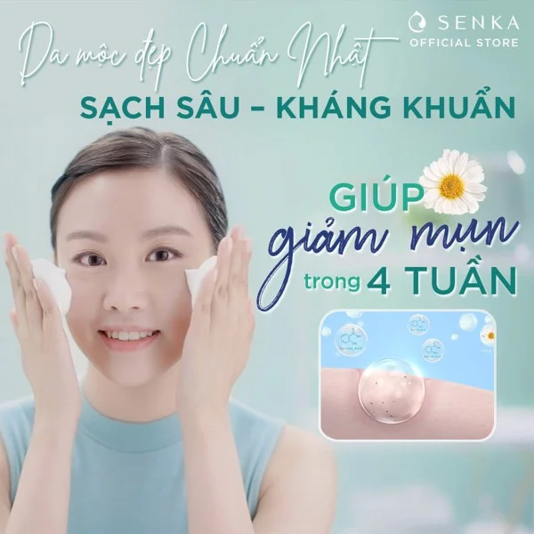 Sữa Rửa Mặt Senka Dành Cho Da Mụn Perfect Whip Acne Care 100g