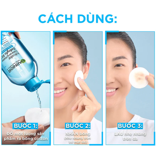 Nước Tẩy Trang làm sạch sâu dịu nhẹ cho mọi loại da - Garnier Micellar Cleansing Water 400ml