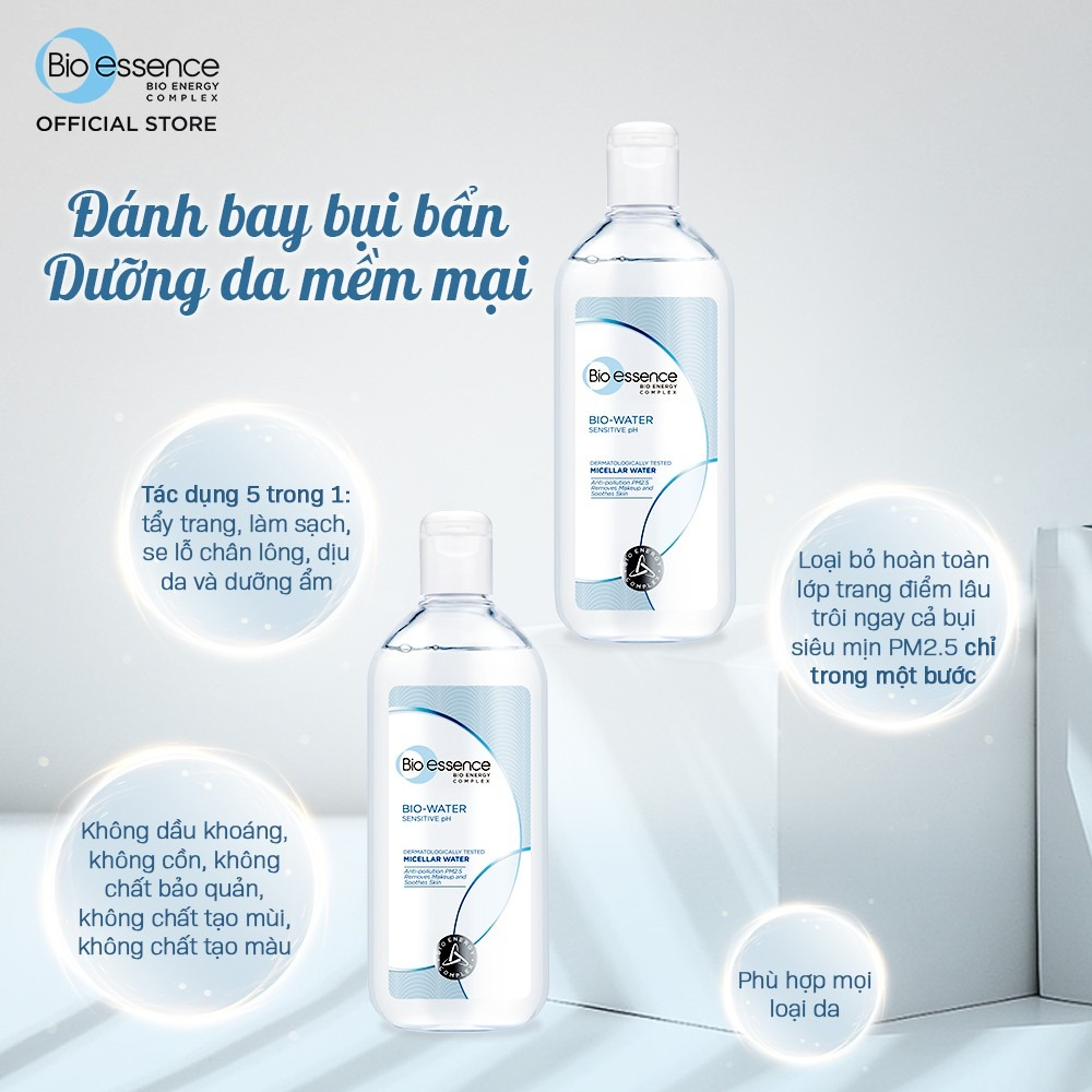 Nước Tẩy Trang Bio-essence Không Cồn Sạch Sâu Da 100ml
