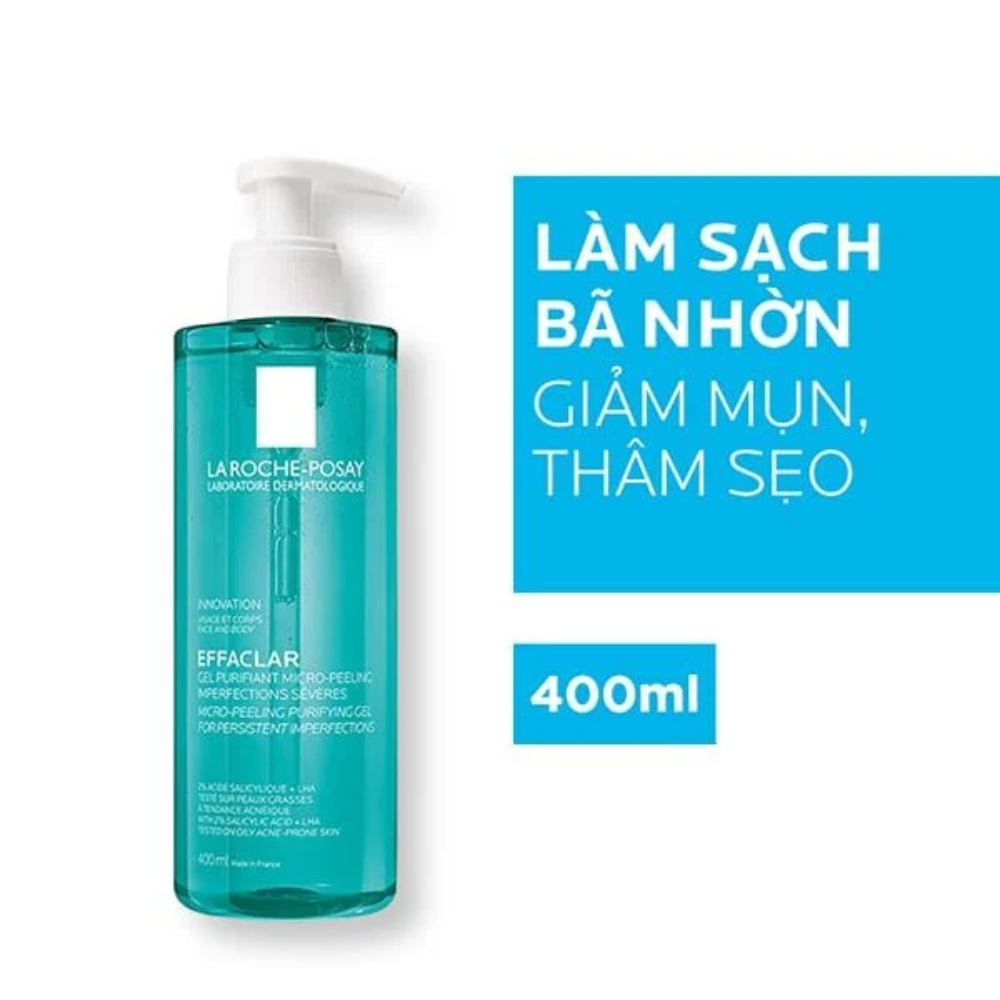 Gel Rửa Mặt & Tắm La Roche-Posay Làm Sạch & Giảm Mụn 400ml