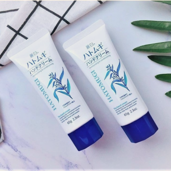 Kem Dưỡng Da Tay Mềm Mại Hạt Ý Dĩ Hatomugi Hand Cream 65g