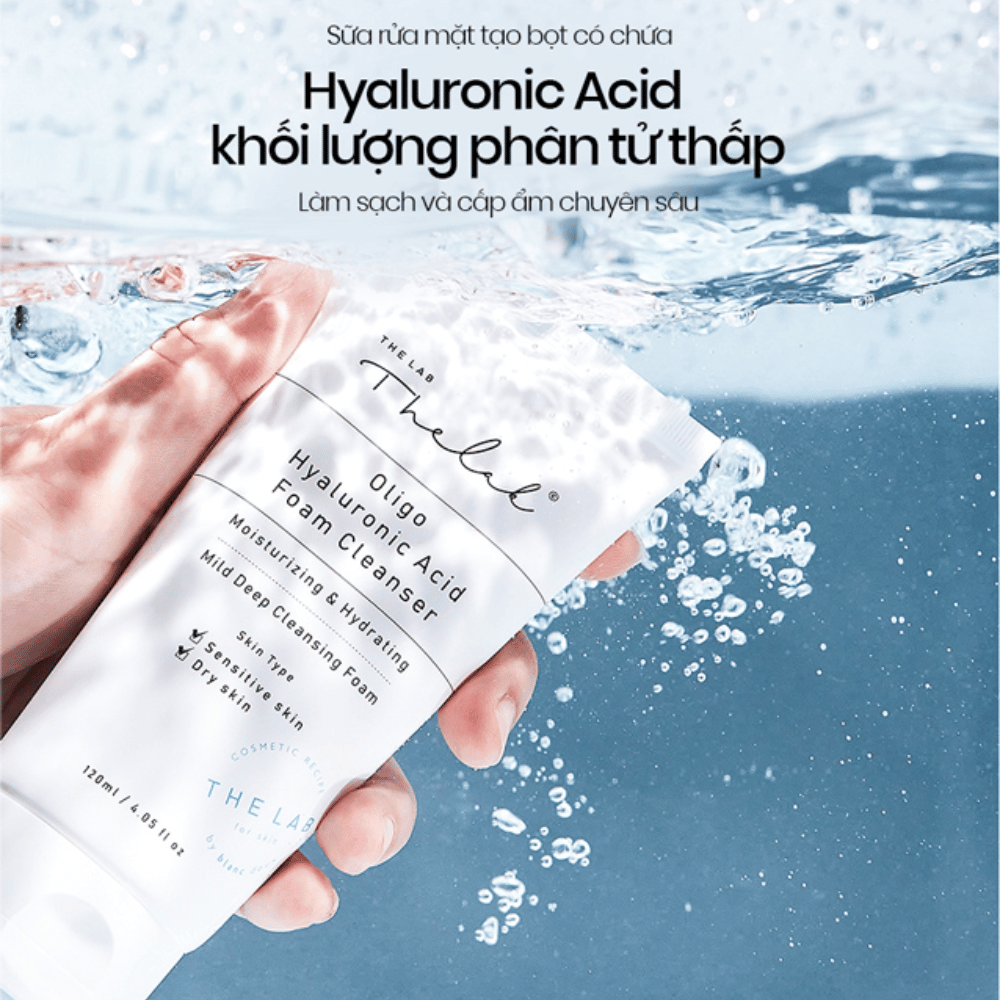 Sữa Rửa Mặt The Lab Tạo Bọt Sạch Sâu & Dưỡng Ẩm Da 120ml Oligo Hyaluronic Acid Foam Cleanser
