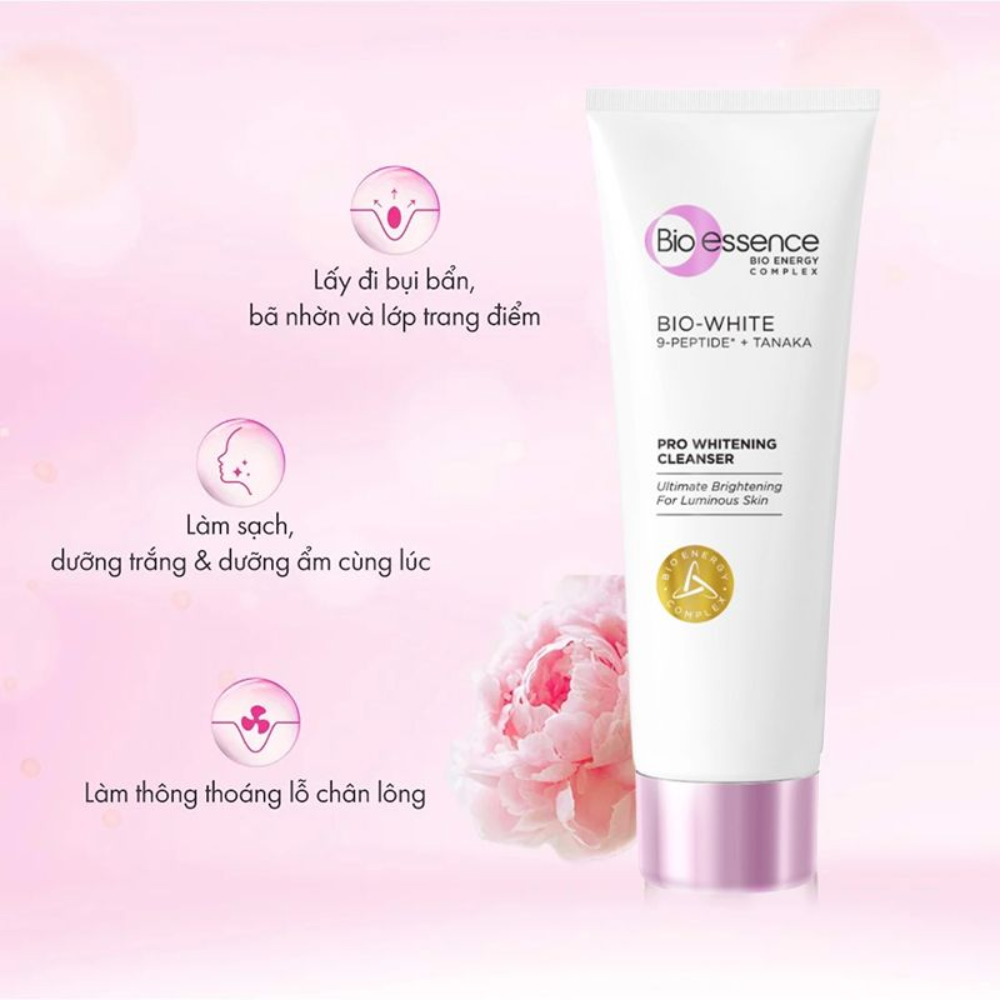 Sữa Rửa Mặt Hỗ Trợ Sáng Da Bio-essence 100g Bio-White Pro Whitening Cleanser