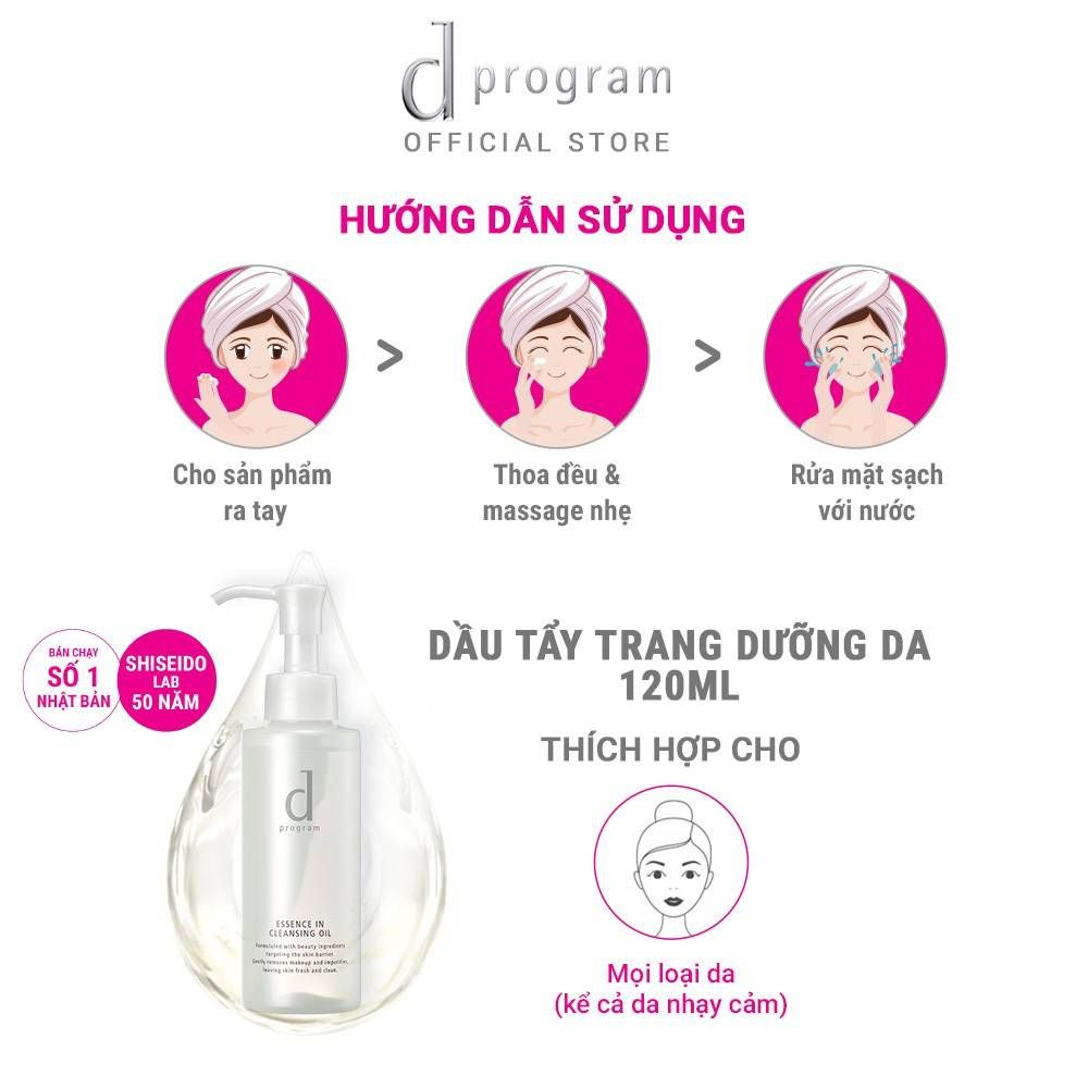 Dầu Tẩy Trang d program Dành Cho Da Nhạy Cảm 120ml