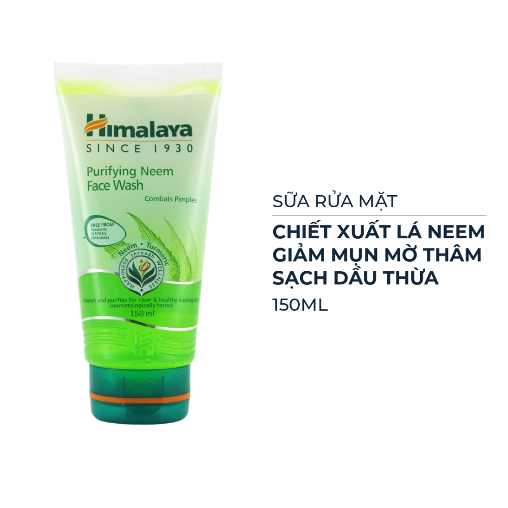 Sữa Rửa Mặt Himalaya Herbals Lá Neem Làm Giảm Mụn 150ml Purifying Neem Face Wash