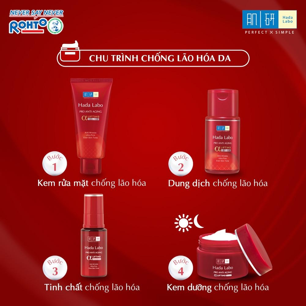 Kem Rửa Mặt Hada Labo Giảm Lão Hóa Sớm 80g Pro-Aging Retinol B3 Cleanser