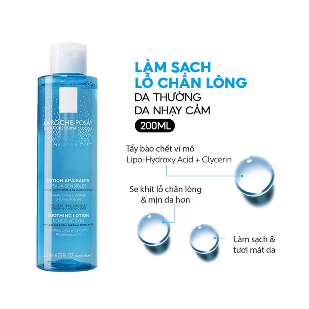 Nước Cân Bằng La Roche-Posay Cho Da Thường, Nhạy Cảm 200ml Soothing Lotion Sensitive Skin