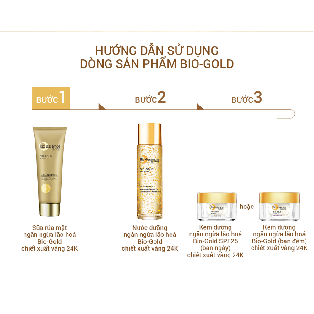 Sữa Rửa Mặt Bio-essence Vàng 24K Ngăn Ngừa Lão Hoá 100g Bio-gold Radiance Cleanser