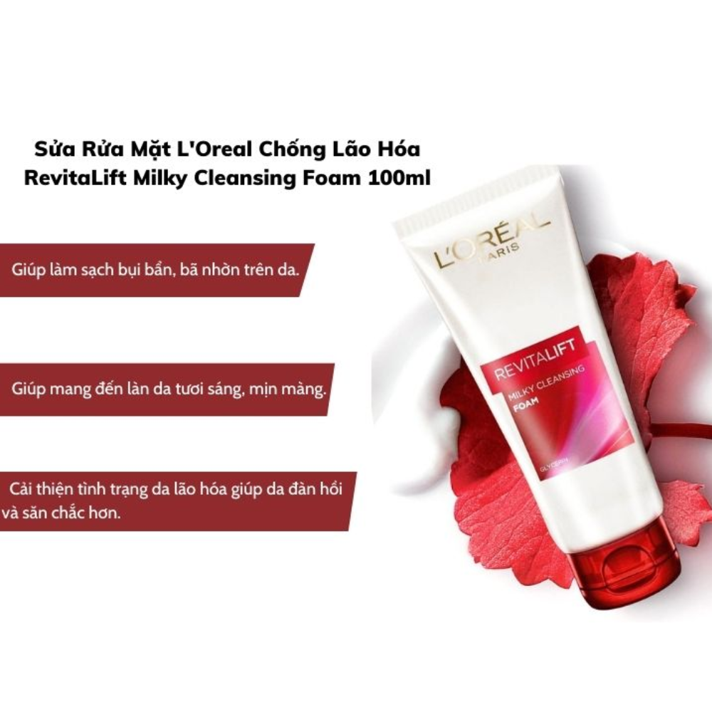 Sữa Rửa Mặt L'Oreal Săn Chắc Da 100ml Revitalift Milky Foam