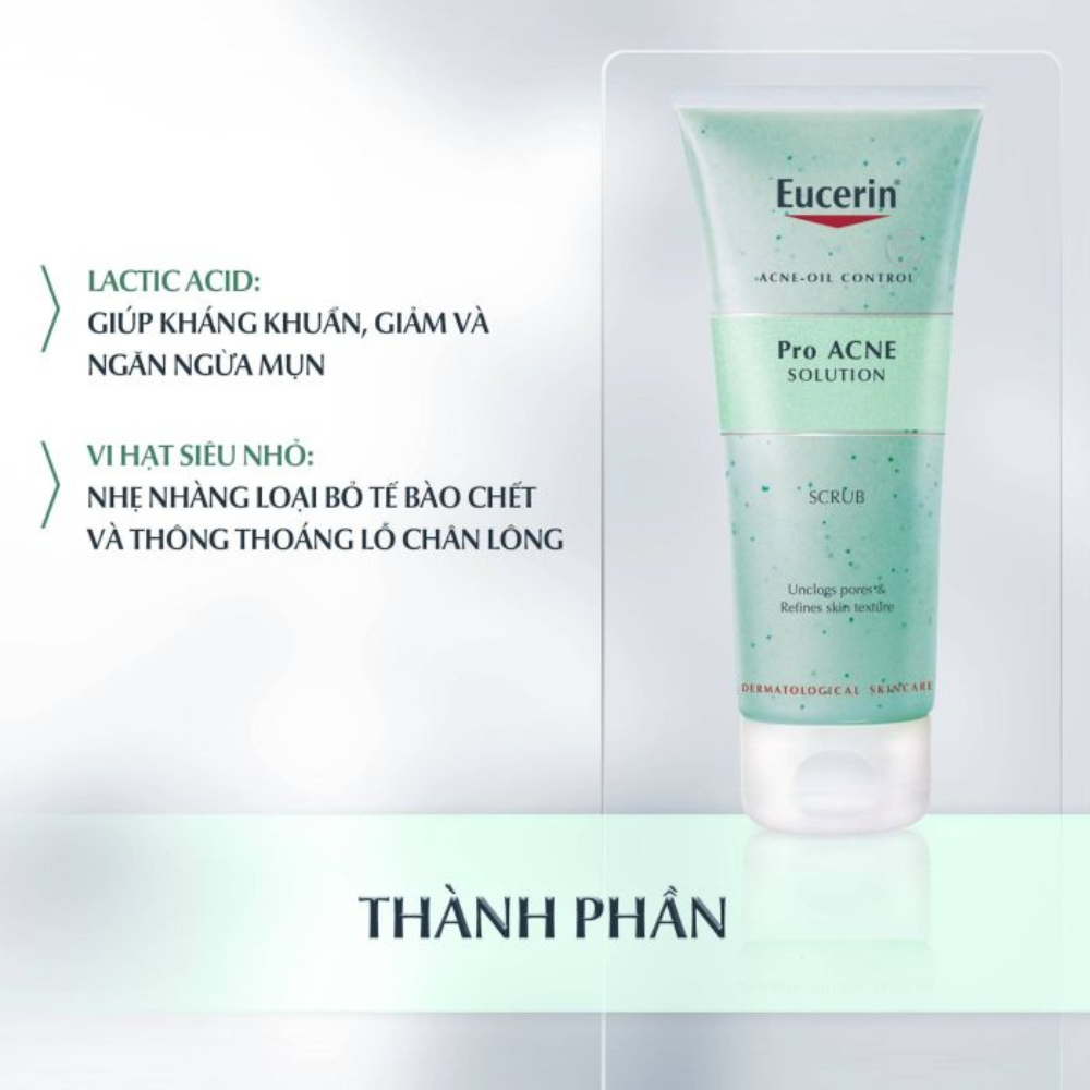 Tẩy Tế Bào Chết Eucerin Dành Cho Da Nhờn Mụn 100ml Pro ACNE Solution Scrub