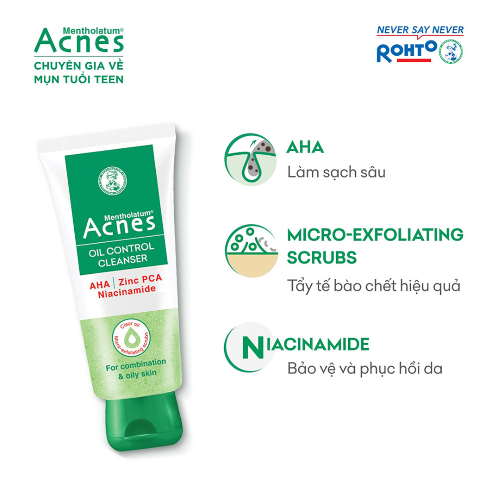 Gel Rửa Mặt Acnes Làm Sạch Sâu, Giảm Nhờn 100g Oil Control Cleanser