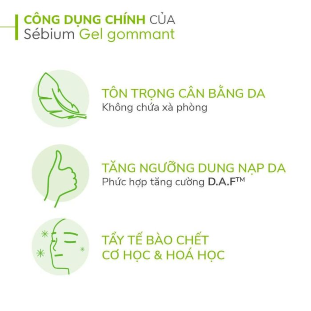 Tẩy Tế Bào Chết Bioderma Dành Cho Da Dầu, Hỗn Hợp 100ml Sebium Gel Gommant