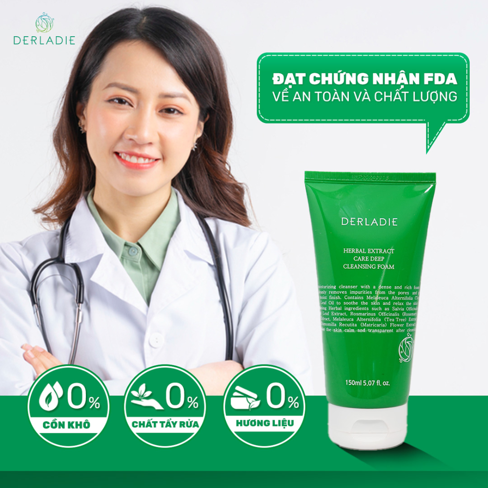Sữa Rửa Mặt Derladie Tràm Trà Sạch Sâu, Kiềm Dầu 150ml