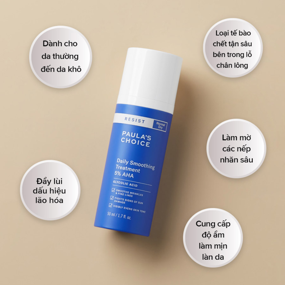 Tẩy Da Chết Paula’s Choice 5% AHA Cho Da Thường Khô 50ml
