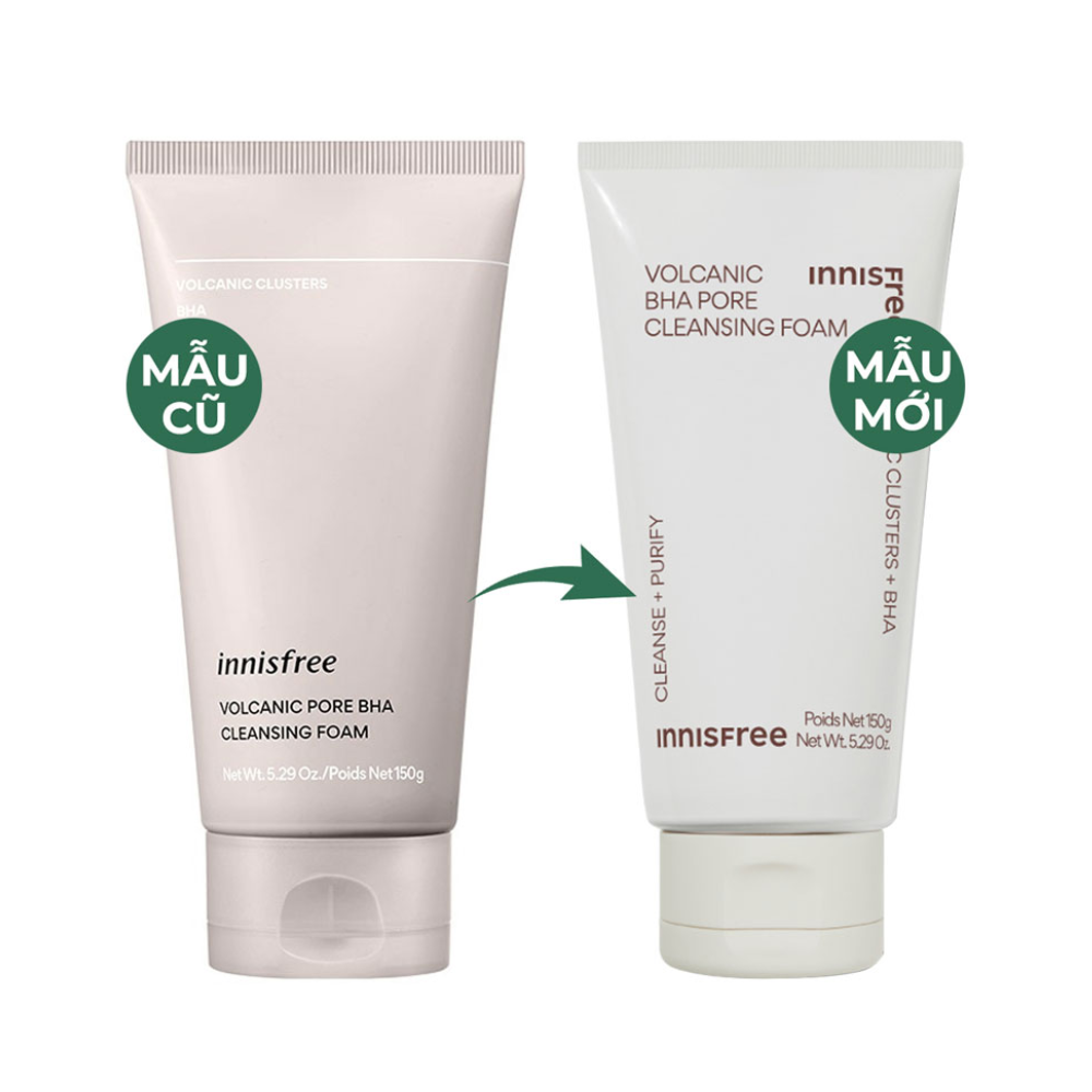 Sữa Rửa Mặt innisfree Kiểm Soát Nhờn 150g (Mới) Volcanic Pore BHA Cleansing Foam