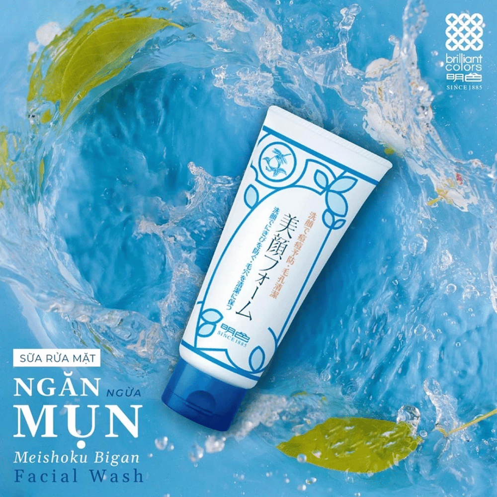 Sữa Rửa Mặt Meishoku Ngăn Ngừa Mụn 80g Bigansui Acne Bigan Facial Wash