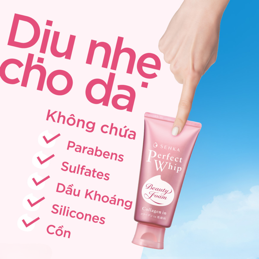 Sữa Rửa Mặt Senka Tạo Bọt Bổ Sung Collagen 120g