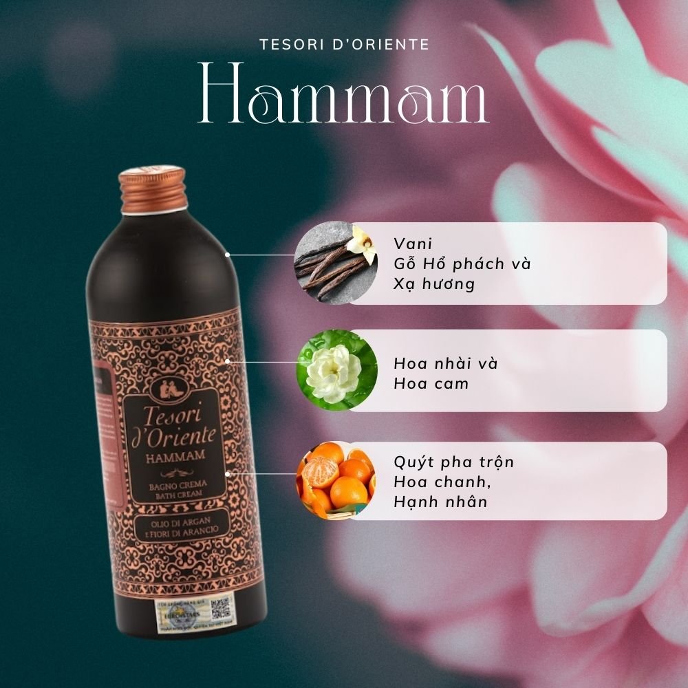 Sữa Tắm Hương Nước Hoa Hamman 250ml-500ml Tesori d'Oriente