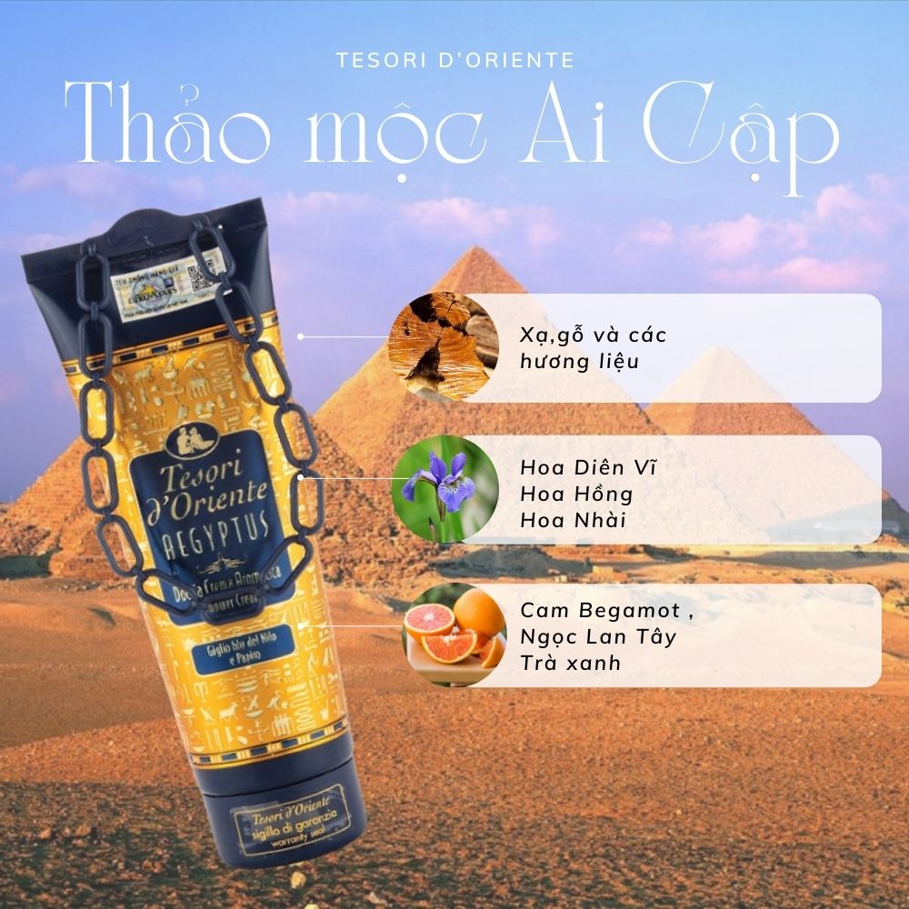 Sữa Tắm Hương Nước Hoa Ai Cập Tesori d'Oriente 250ml-500ml