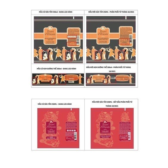Sữa Tắm Hương Nước Hoa Tesori d' Oriente Hương Hoa Trà 250ml-500ml