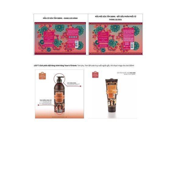 Sữa Tắm Hương Nước Hoa Tesori d' Oriente Hương Hoa Trà 250ml-500ml