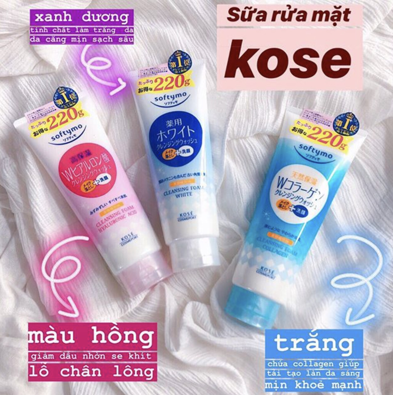 Sữa Rửa Mặt Kose Nhật Bản 190g (Đủ Mùi)