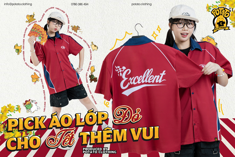 Khám phá kho mẫu áo lớp sơ mi cổ casual đa dạng phong cách tại Potato Clothing