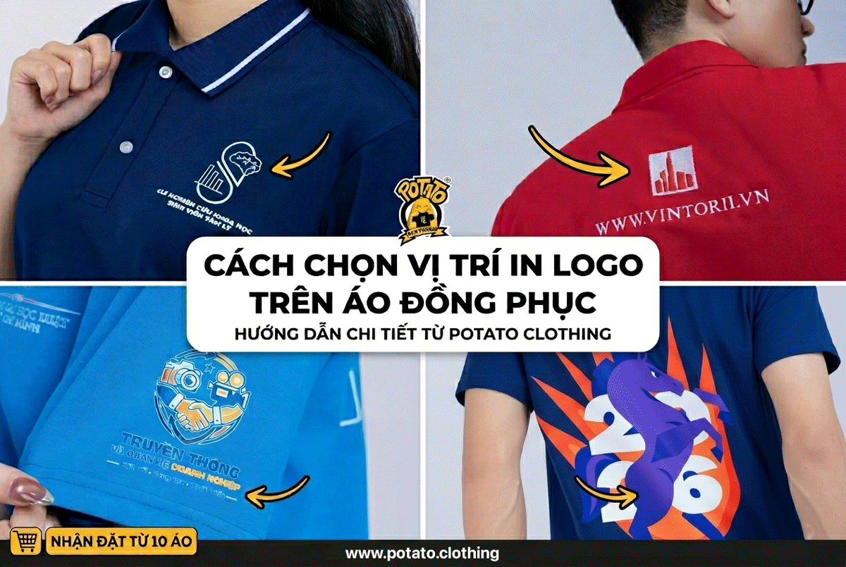 Cách chọn vị trí in logo trên áo đồng phục đẹp và phổ biến