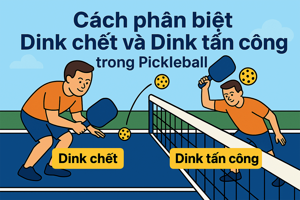 Cách phân biệt Dink chết và Dink tấn công trong Pickleball