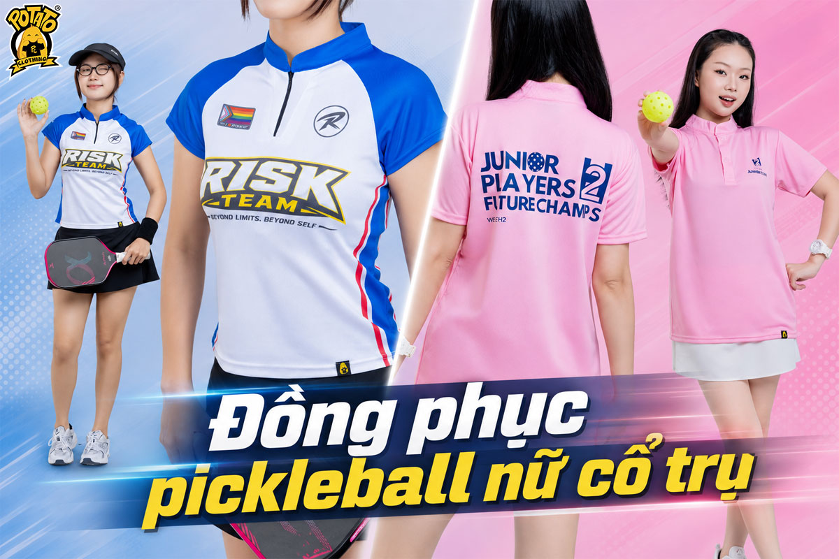 Gợi ý các mẫu đồng phục pickleball nữ cổ trụ cá tính, thời trang tại Potato Clothing
