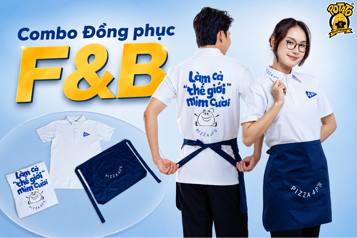 Giới thiệu Combo Đồng phục F&B tại Potato - Chuẩn concept, nâng tầm thương hiệu