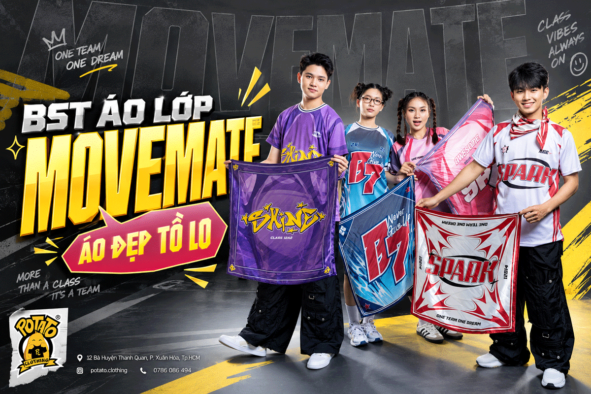 Giơi thiệu BST Áo lớp MOVEMATE - Đồng phục nhóm nhảy & flashmob cực chất tại Potato
