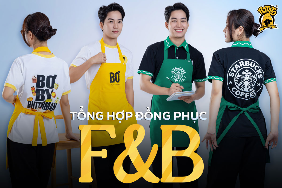 Thumbnail tổng hợp mẫu đồng phục F&B tại Potato Clothing