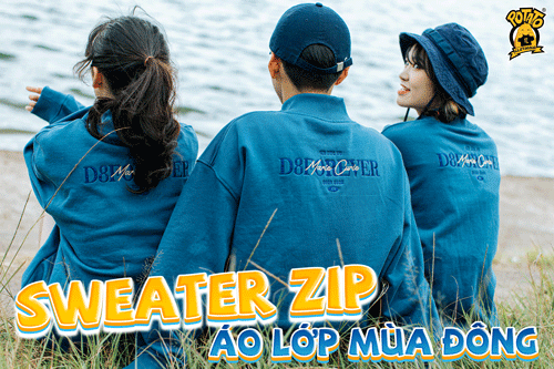 SWEATER ZIP - Lựa chọn hoàn hảo cho áo lớp mùa đông