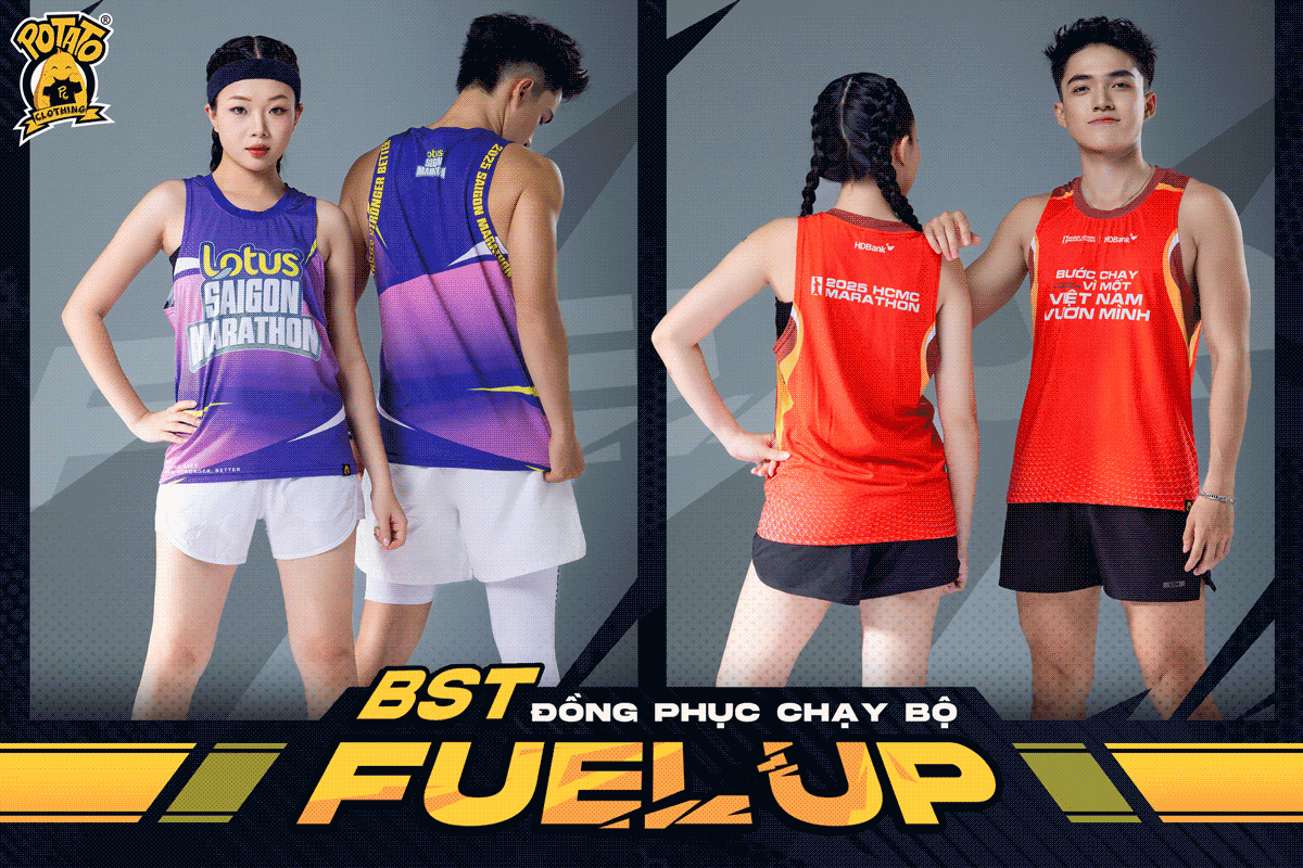 Giới thiệu BST đồng phục chạy bộ FUELUP - Tiếp nhiên liệu, tăng bức phá cùng Potato