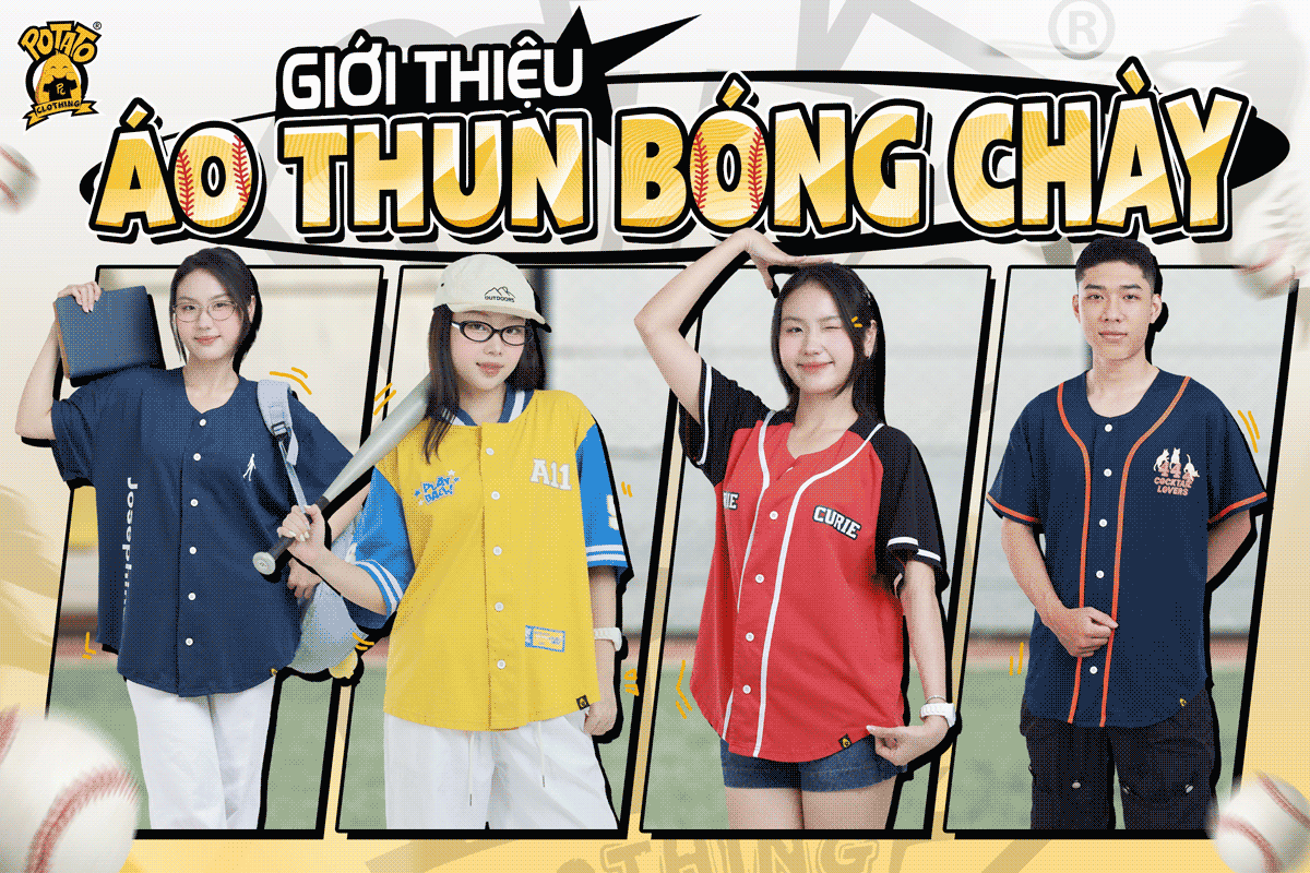 Áo thun bóng chày Potato, sự đột phá trong thiết kế đồng phục