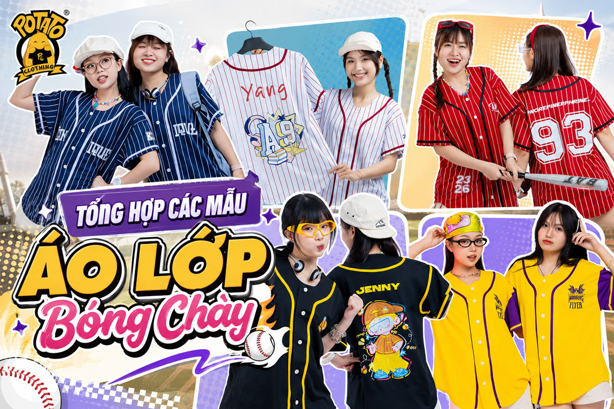 Tổng hợp 40+ mẫu áo lớp bóng chày năng động cực chất tại Potato Clothing