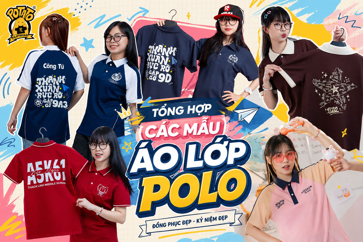 Tổng hợp 50+ mẫu áo lớp polo siêu xịn tại Potato