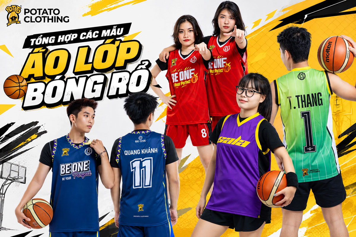 Tổng hợp các mẫu áo lớp bóng rổ cool ngầu tại Potato Clothing