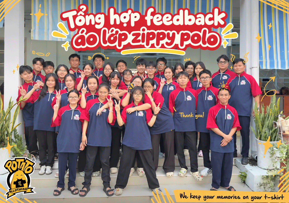 Tổng hợp feedback áo lớp Zippy Polo tại Potato Clothing