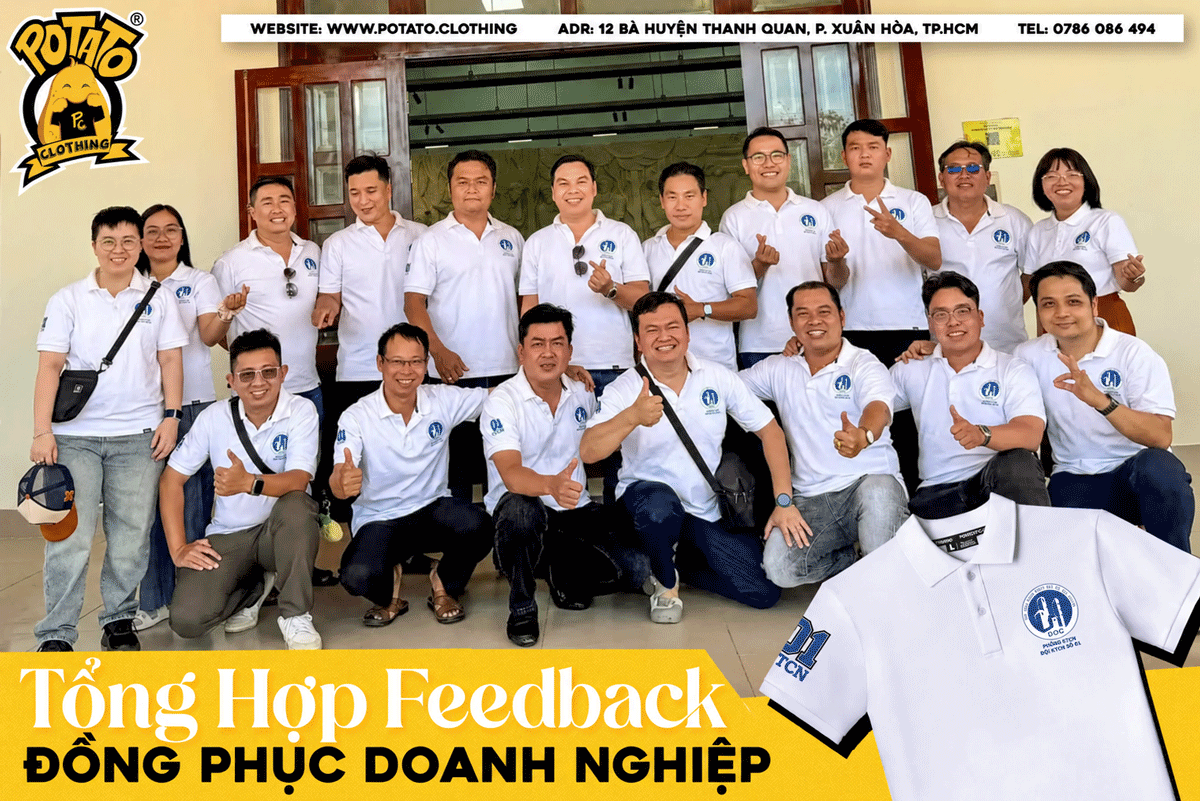 Tổng hợp feedback đồng phục doanh nghiệp tại Potato Clothing