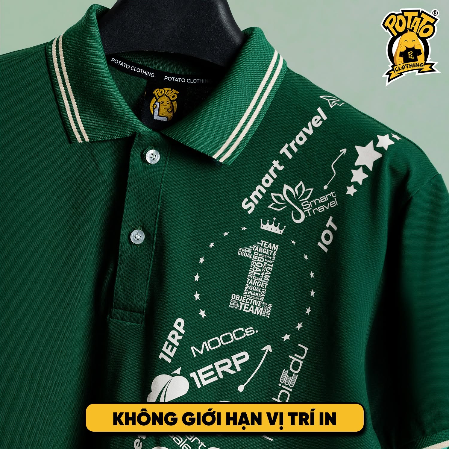 Bo cổ 2 đường viền - ảnh mẫu 1 tại Potato Clothing
