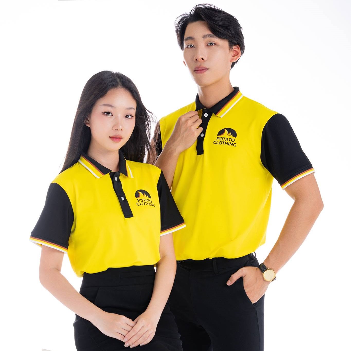 Bo cổ dệt xương cá - ảnh mẫu 2 tại Potato Clothing