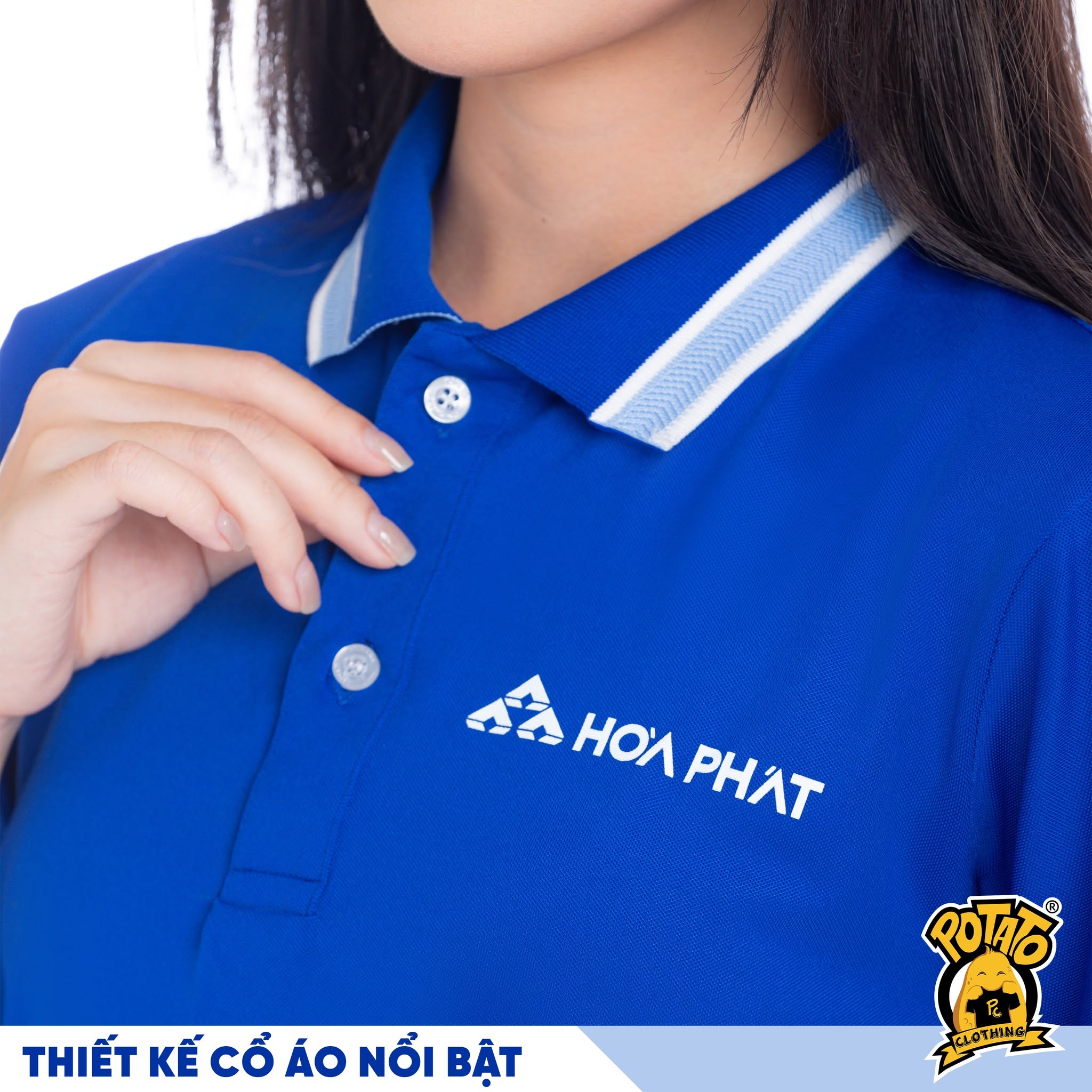 Bo cổ dệt xương cá - ảnh mẫu 1 tại Potato Clothing