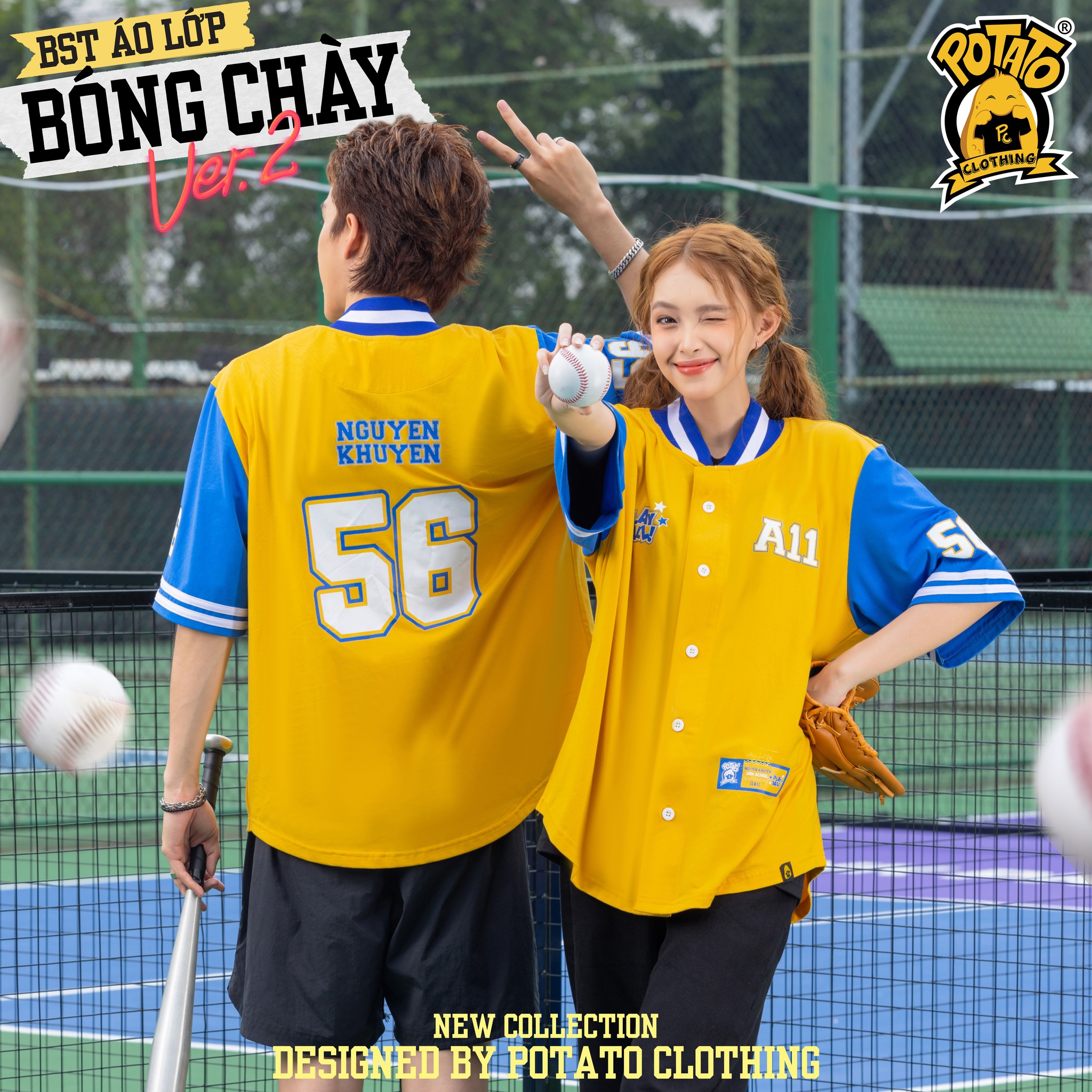 Mẫu áo lớp cổ bomber bo thun tại Potato Clothing