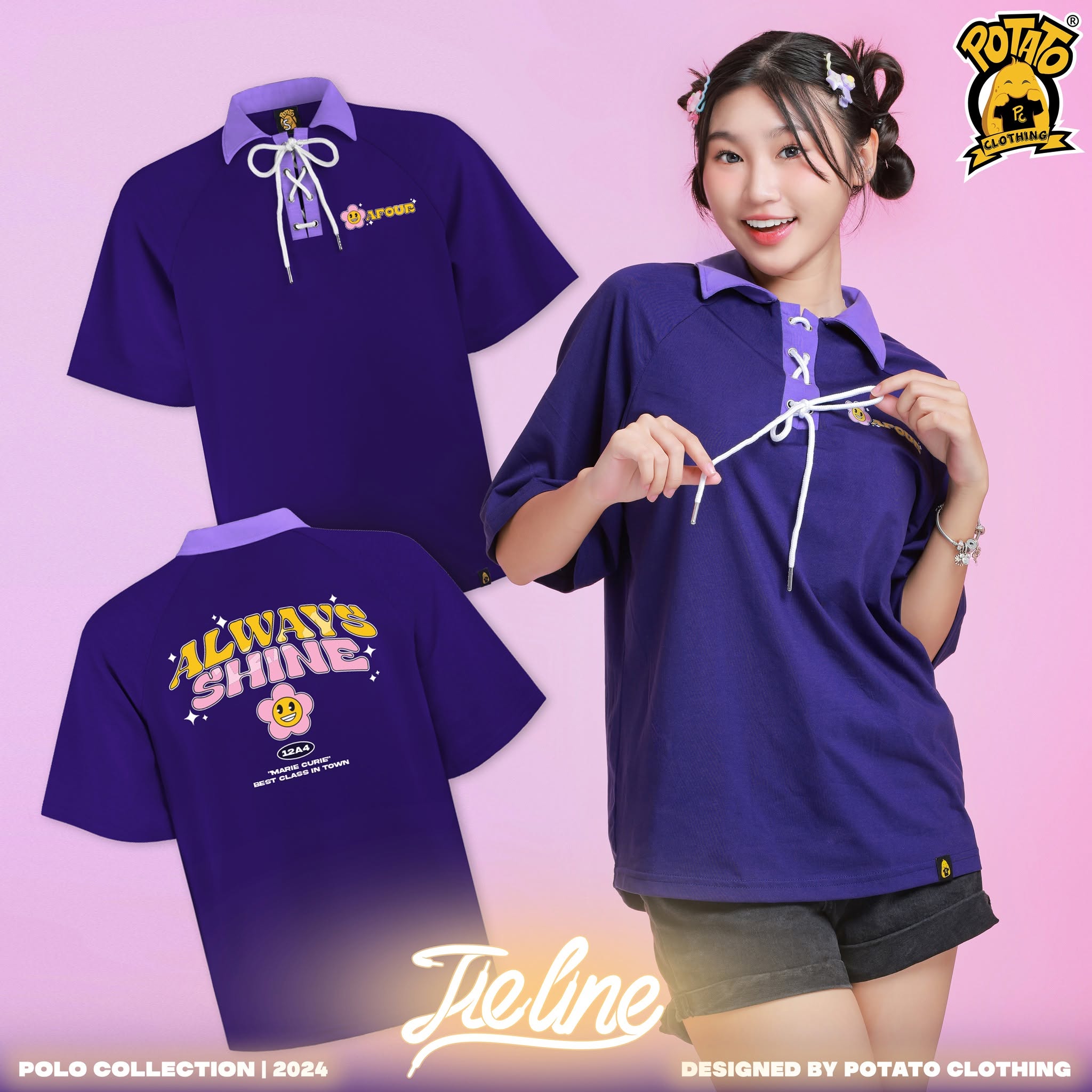 Áo lớp Tie Line Polo mẫu 2