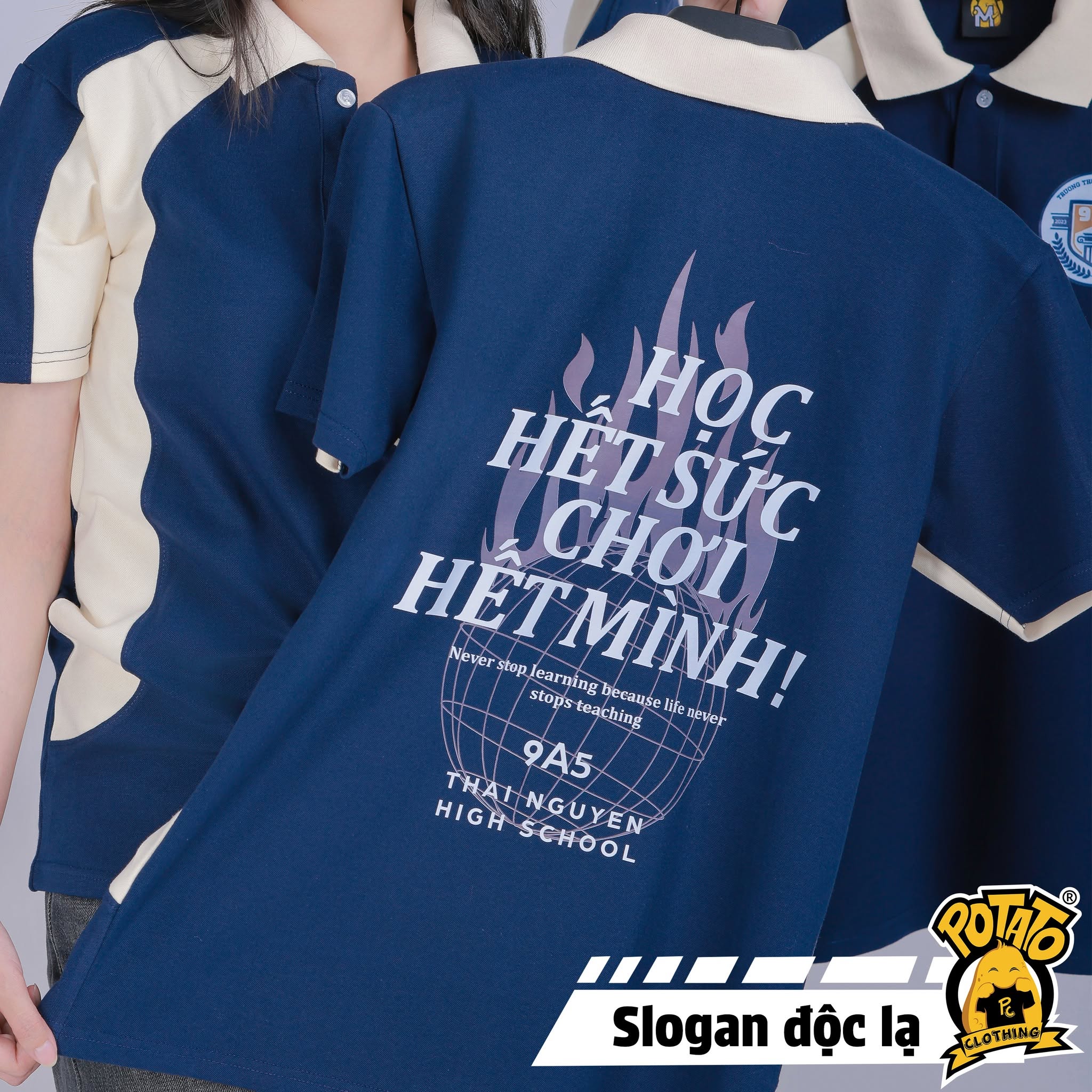 Mẫu áo lớp in slogan 01